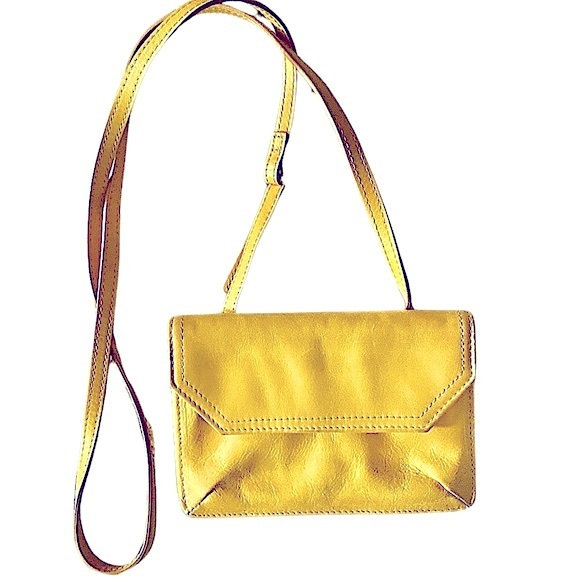 HOBO Handbags - HOBO International Leather Fold-Over Mini Crossbody in yellow